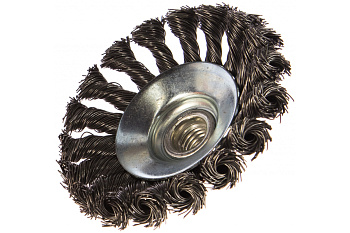 Щетка для УШМ витая плоская 100мм М14*20 