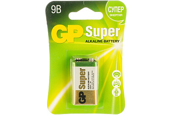 Батарейка GP Super Alkaline 9V Крона (1шт)