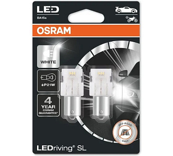 Автолампа PY21W (BAU15s) LED YELLOW 12V OSRAM NEW к-т 2шт