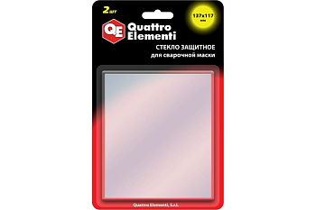 Стекло для сварочной маски QUATTRO ELEMENTI 110х90мм, защитное, поликарбонат, блистер, 2шт Стекло для сварочной маски QUATTRO ELEMENTI 110х90мм, защитное, поликарбонат, блистер, 2шт