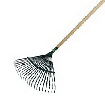 Грабли веерные 22 зуба провол.большие пор.окр. с черенком