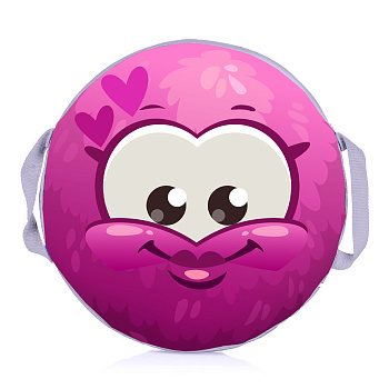 Ледянка круг "Пушистик" розовый принт d=45см "Fani Sani"