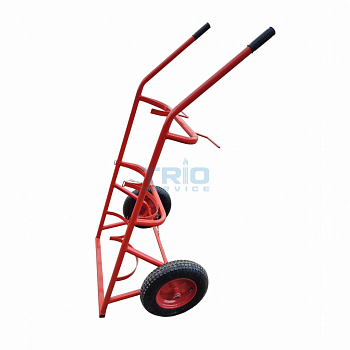 Тележка для двух баллонов (40 и 50л) (пневматические сменные колеса)