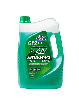 Антифриз AGA Z42, зеленый, G-12++, -42С, 5 кг