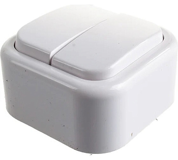 Выключатель двухклавишный ОП"Валентина" А56-025