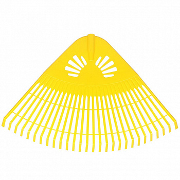 Грабли веерные пластмассовые 28 зубцов "Гардения" желтые без черенка