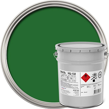 Эмаль НЦ-132К зеленая, 17кг