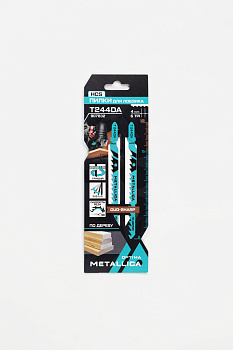 Пилки д/лобзика METALLICA Optima T244DA, 100/75мм шаг 4/1,2мм HCS двустор, крив. рез, по дер. 2шт Пилки д/лобзика METALLICA Optima T244DA, 100/75мм шаг 4/1,2мм HCS двустор, крив. рез, по дер. 2шт