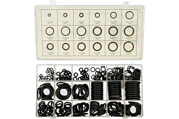 Набор резиновых уплотнительных прокладок, D 3 - 22 мм, 279 предм.// Сибртех