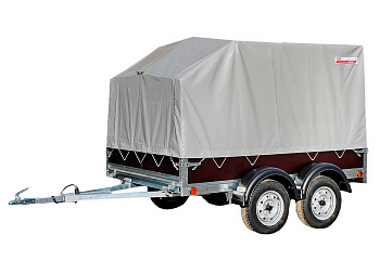 Прицеп Крепыш 2,5 Плюс, 2хосный (3-лист) надст.борта, тент+дуги 1,15+опор.колесо Прицеп Крепыш 2,5 Плюс, 2хосный (3-лист) надст.борта, тент+дуги 1,15+опор.колесо