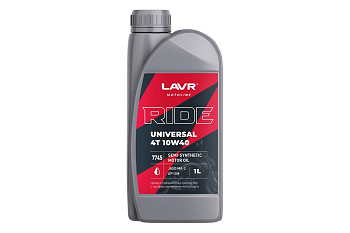 Масло моторное LAVR MOTO RIDE UNIVERSAL 4T 10W-40  SM  п/с 1л