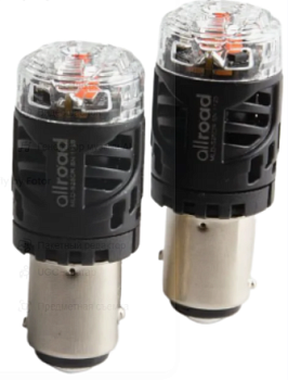 Светодиоды Lumen Drop D Allroad  серия S25 в повор. жел. (P21W BA15S 1156) 12V 30W 2000LM комп. 2шт.