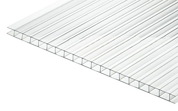 Поликарбонат 4х2100х6000 плотность 0,65 прозрачный  Полигаль