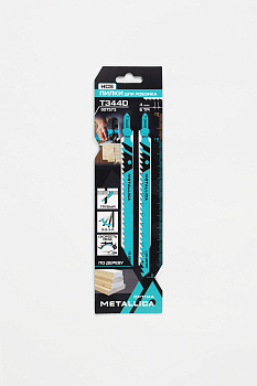 Пилки д/лобзика METALLICA Optima T344D, 132/110мм шаг 4мм, HCS грубый рез, по дереву 2шт Пилки д/лобзика METALLICA Optima T344D, 132/110мм шаг 4мм, HCS грубый рез, по дереву 2шт