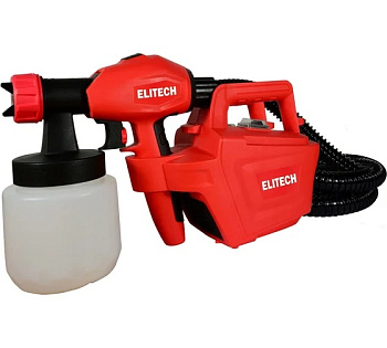 Краскопульт ELITECH КЭ 0626П 600Вт,0.8л,1.8/2.6мм,800мл/мин,60din/сек. Плечевой ремень