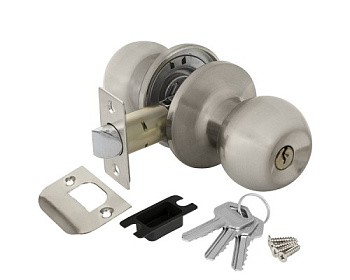 Ручка защелка DK682 SN-ET (6082 SN-E) (кл./фик.) мат. никель (39539) (AJAX)