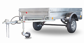 Автоприцеп Крепыш 2.5 R15 удл.дышла+опор.колесо-авт.+дуги+тент 1,3м (фанерные борты)