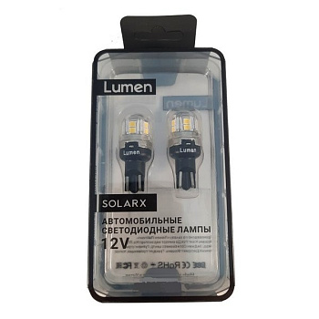 Лампа светодиод. Lumen Solarx T15 3030 15 SMD  (W16W) 12-24V12-24V к-т