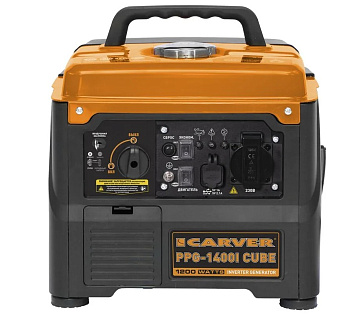 Генератор CARVER  PPG -1400I CUBE инверторный (1/1,2 кВт, 220В, USB, 1 розетка, экорежим, полутихий)