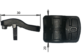 Клавиша выключателя УШМ 125/1100Э Интерскол