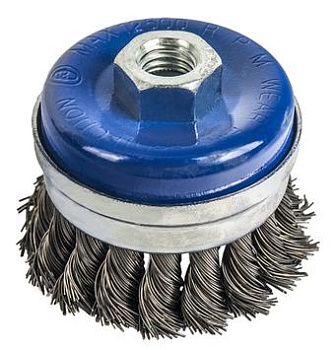 Кордщетка для МШУ чашеобразная витая усиленная ПРАКТИКА  75 мм М14 