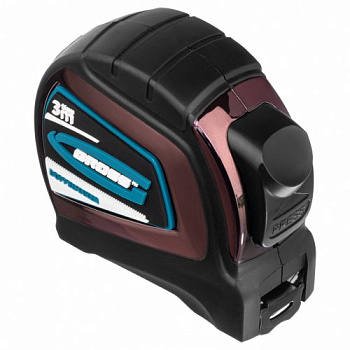 Рулетка "Doppelhaken", 3м х 16мм, односторонний зацеп, нейлон, двуст. шкала, автоматич