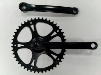 Шатуны комплект (черные) 1 скоростн. 44Т L=165мм (под квадрат)