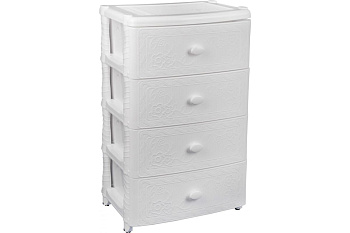 Комод "Флоран" 4-х секцион. широкий (белый) 