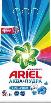 Порошок Ariel Авт 2в1 Смс Ленор Эффект 3кг/6 Шт
