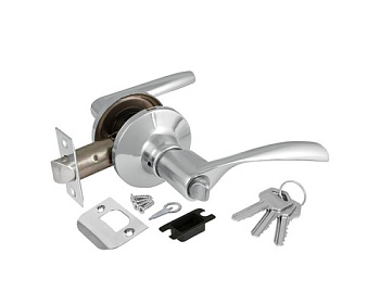 Ручка защелка DK610 CP-ET (6010 CP-E) (кл./фик.) хром (39509) (AJAX)