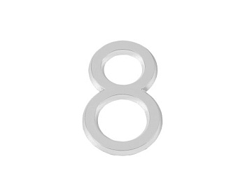 Цифра "8" самоклеящаяся ABS (50х37) (FUARO) CP хром (46913) (FUARO)