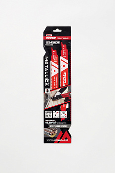 Пилки сабельные METALLICA Ultra S3456XF 200/175мм шаг 2,1-4,3мм, BiM Progressor, универсальная 2шт Пилки сабельные METALLICA Ultra S3456XF 200/175мм шаг 2,1-4,3мм, BiM Progressor, универсальная 2шт