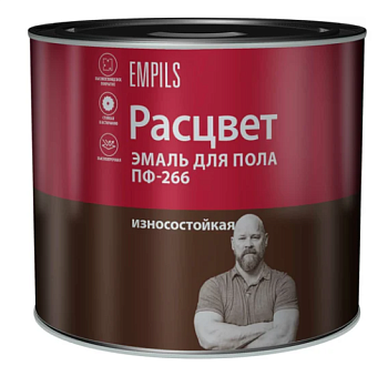 Эмаль "РАСЦВЕТ" для пола красно-коричневая 2.7 кг