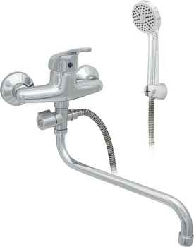 Смеситель в/д однорук. ЦС-СМ 300/1-4 ЭКО D18 М-42 круглый излив L-300мм