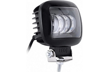 Фара светодиодная WL-330 (кв. мет. корп., LENS, 3 LED, 45W)