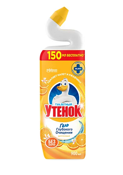 Средство для унитаза туалетный утенок "Цитрусовый", 900 мл