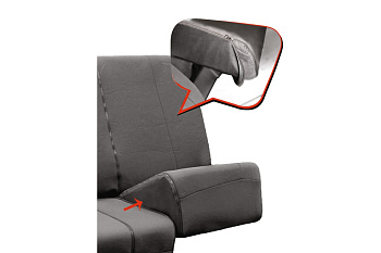 Вставки (экокожа) для деления сиденья заднего ряда PSV (черный)