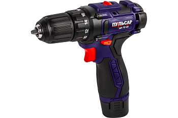 Дрель аккумуляторная безударная ПУЛЬСАР ДА 12-23(12В, 23 HM, Li-on, 1.5 AH, 2 акк., 1,3 кг коробка)