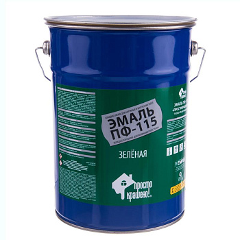 Эмаль Простокрашено ПФ-115 6,0кг зеленая