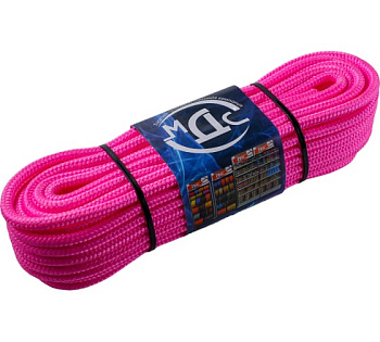 Шнур полип. плет. с сердеч. 8мм 16пр. 20м неоновый