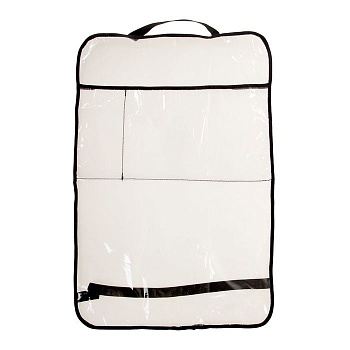 Накидка защитная с карманом на спинку сидения, прозр.пленка ПВХ, органайзер под планшет, 60*40,60*38