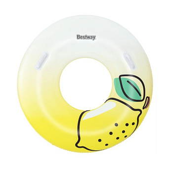Круг Bestway д/плавания Лимон d=119см, ремкомплект 