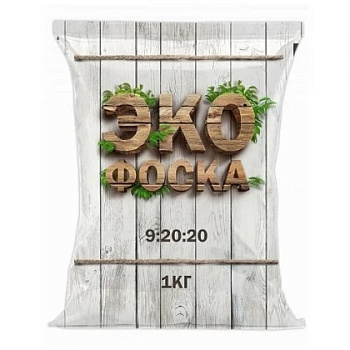 Удобрение Экофоска 1кг N-9%, P2O5 – 20%, K2O – 20% 1/30 Н-Агро