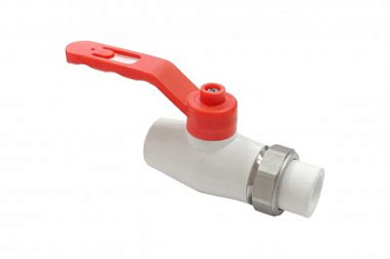 Кран шаровой 25 полнопроходной с одинарным разъемным соединением (60/5) (Valfex) БЕЛЫЙ К 