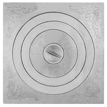 Плита П1-6 с одним отверстием для конфорок под казан от 8 до 20 л. 600х600х16,5 (неокрашенная)