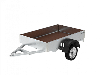 Дачник кузов 1.5*1.0*30 3-листовая рессора (V-образное дышло, пол лам. фан) без тента