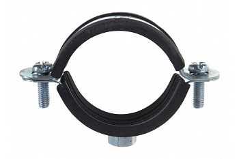 Хомут с винт. крепл. 1,1/2" (48-52мм) (белый цинк 1шт)