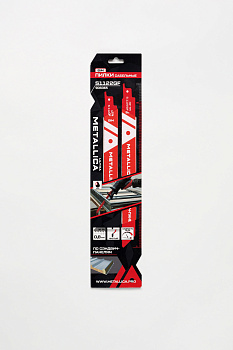 Пилки сабельные METALLICA Ultra S1122GF 225/200мм шаг 0,8мм, BiM по сэндвич-панелям 50-200мм 2шт Пилки сабельные METALLICA Ultra S1122GF 225/200мм шаг 0,8мм, BiM по сэндвич-панелям 50-200мм 2шт