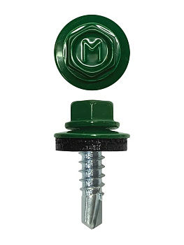 Саморез по металлу Daxmer 4,8х19 RAL 6005 (50) сверло №2