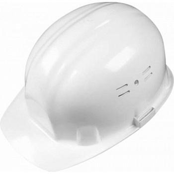 Каска защитная из ударопрочной пластмассы, белая СИБРТЕХ
